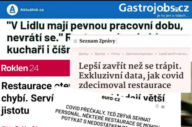 Stravitelné titulky, koláž GastroJobsCz