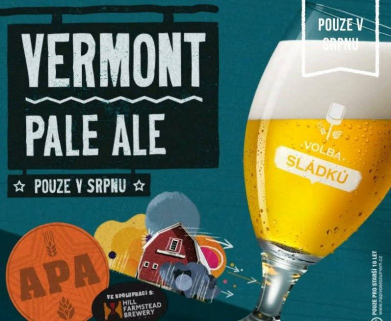 Ve více než tisíci restauracích po celé republice se bude čepovat Vermont Pale Ale